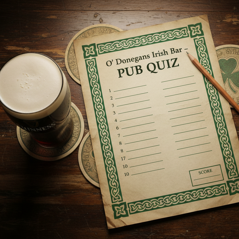 O'Donegans Irish Bar - Free Quiz Entry